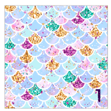 Load image into Gallery viewer, Printed HTV MERMAIDS, PLEASE Patterned Heat Transfer Vinyl 12 x 12 inch sheet