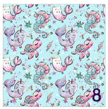 Load image into Gallery viewer, Printed Adhesive Vinyl MERMAIDS, PLEASE Patterned Vinyl 12 x 12 inch sheet