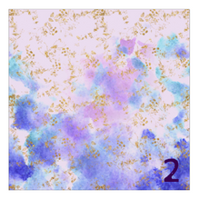 Load image into Gallery viewer, Printed Adhesive Vinyl LAVENDER &amp; TEAL FLOWERS Pattern 12 x 12 inch sheet