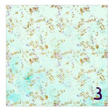 Load image into Gallery viewer, Printed Adhesive Vinyl LAVENDER &amp; TEAL FLOWERS Pattern 12 x 12 inch sheet