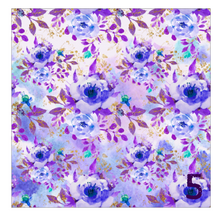 Load image into Gallery viewer, Printed Adhesive Vinyl LAVENDER &amp; TEAL FLOWERS Pattern 12 x 12 inch sheet