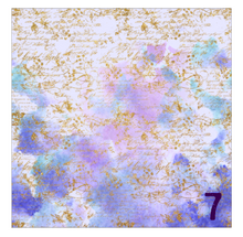 Load image into Gallery viewer, Printed Adhesive Vinyl LAVENDER &amp; TEAL FLOWERS Pattern 12 x 12 inch sheet