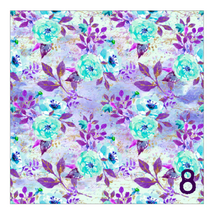 Load image into Gallery viewer, Printed HTV LAVENDER &amp; TEAL FLOWERS Patterned Heat Transfer Vinyl 12 x 12 inch sheet