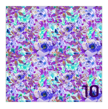 Load image into Gallery viewer, Printed HTV LAVENDER &amp; TEAL FLOWERS Patterned Heat Transfer Vinyl 12 x 12 inch sheet