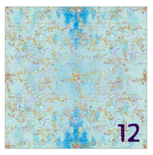 Load image into Gallery viewer, Printed Adhesive Vinyl LAVENDER &amp; TEAL FLOWERS Pattern 12 x 12 inch sheet