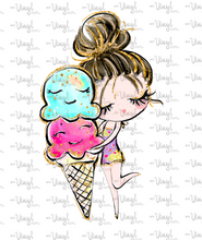 Load image into Gallery viewer, Waterslide Sheet of Decals BEACH, PLEASE Ice Cream Theme