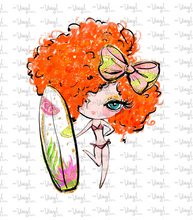 Load image into Gallery viewer, Waterslide Sheet of Decals BEACH, PLEASE Surfboard Theme