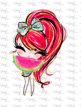 Load image into Gallery viewer, Waterslide Sheet of Decals BEACH, PLEASE Watermelon Theme