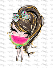 Load image into Gallery viewer, Waterslide Sheet of Decals BEACH, PLEASE Watermelon Theme