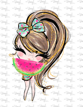 Load image into Gallery viewer, Waterslide Sheet of Decals BEACH, PLEASE Watermelon Theme