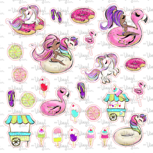 Sticker Sheet POOL PARTY Full Sheet