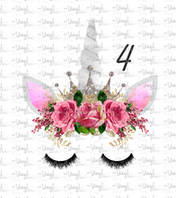 Load image into Gallery viewer, Waterslide Decal Crowned Unicorn Faces 6 to choose from PICK ONE OR ALL