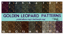 Load image into Gallery viewer, Printed HTV GOLDEN LEOPARD Patterned Vinyl 12 x 12 sheet