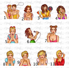 Load image into Gallery viewer, Waterslide Decal Pop Art Girls Choose One