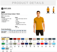 Load image into Gallery viewer, Next Level Unisex Cotton T Shirt