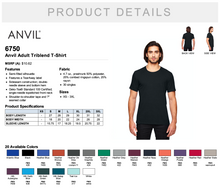 Load image into Gallery viewer, Anvil Adult Triblend T Shirt