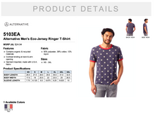 Load image into Gallery viewer, Alternative Men&#39;s Eco-Jersey Ringer T Shirt