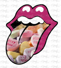 Load image into Gallery viewer, Digital File Mouth Lips Tongue Pink Conversation Hearts