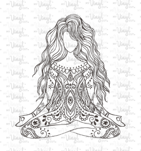 Waterslide Decal Yoga Girl