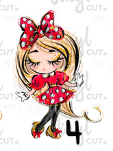 Load image into Gallery viewer, Waterslide Decal Minnie Girls! Choose from 16 girls!