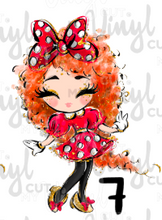 Load image into Gallery viewer, Waterslide Decal Minnie Girls! Choose from 16 girls!