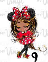 Load image into Gallery viewer, Sublimation Transfer Minnie Girls! 8 1/2 x 11&#39; sheet