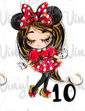 Load image into Gallery viewer, Waterslide Decal Minnie Girls! Choose from 16 girls!