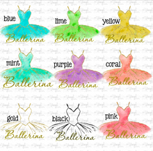 Load image into Gallery viewer, Sublimation Transfer Ballerina Tutu Choose your color