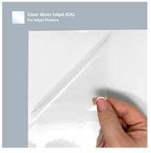 Load image into Gallery viewer, My Vinyl Cut Brand Blank Sticker KIT 10 Printable Sheets + 10 Assorted Glossy Holographic Laminate INKJET or LASER