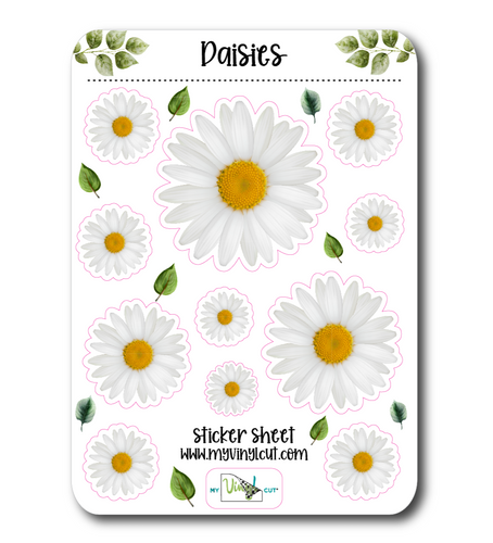 Sticker Sheet 83 Set of little planner stickers Daisies