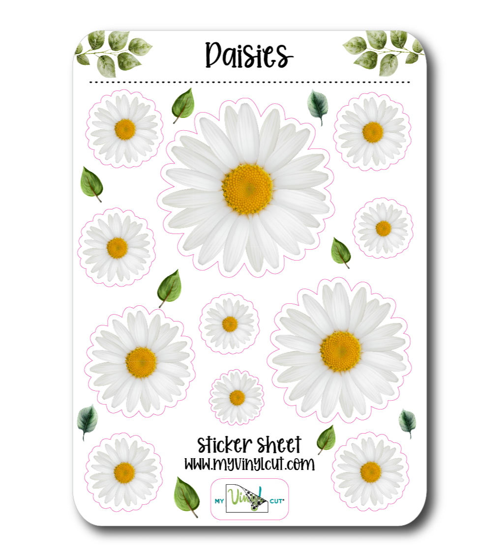 Sticker Sheet 83 Set of little planner stickers Daisies
