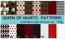 Load image into Gallery viewer, Printed Heat Transfer Vinyl HTV QUEEN OF HEARTS