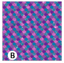 Load image into Gallery viewer, Printed Adhesive Vinyl MERMAID GLITTERS Pattern Vinyl 12 x 12 inch sheet