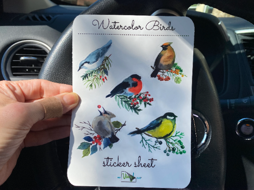 Sticker Sheet 65 Set of little planner stickers Watercolor Birds