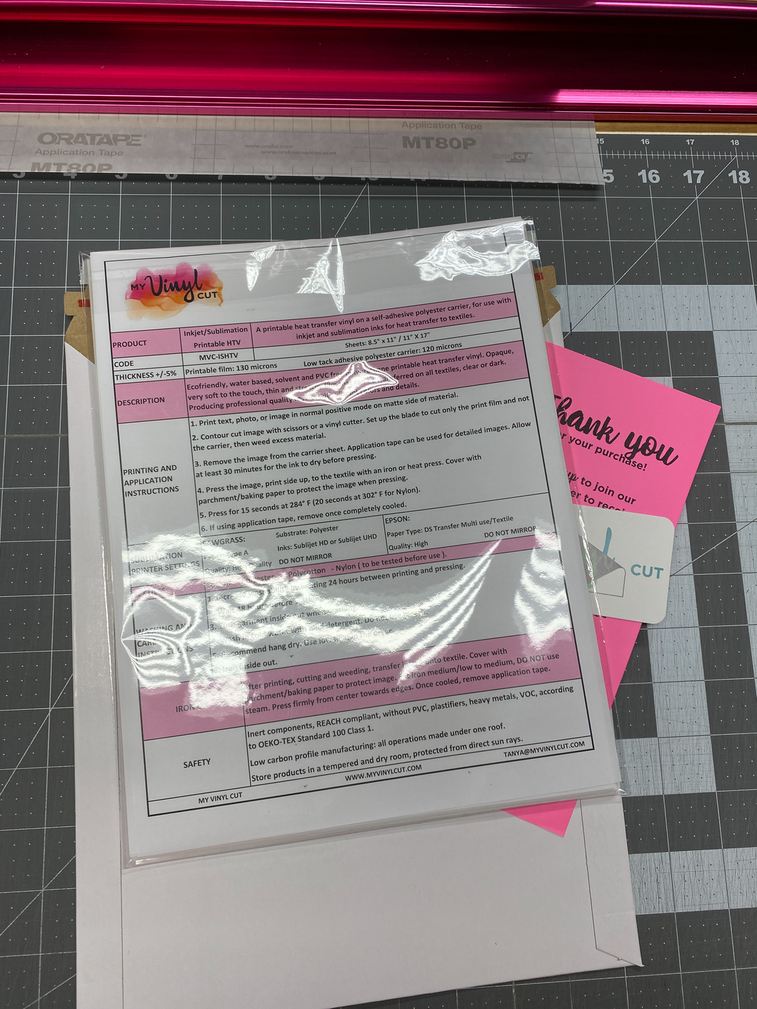 Printable Heat Transfer Vinyl (PU) for your home desktop Inkjet or Sublimation printer 5 or 10 sheet pack