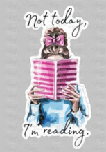 Load image into Gallery viewer, Sticker | 13E | Not Today, I'm Reading | Waterproof Vinyl Sticker | White | Clear | Permanent | Removable | Window Cling | Glitter | Holographic