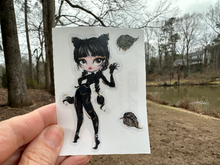 Load image into Gallery viewer, Sticker | 68A | Wednesday | Waterproof Vinyl Sticker | White | Clear | Permanent | Removable | Window Cling | Glitter | Holographic