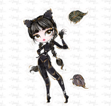 Load image into Gallery viewer, Sticker | 68A | Wednesday | Waterproof Vinyl Sticker | White | Clear | Permanent | Removable | Window Cling | Glitter | Holographic