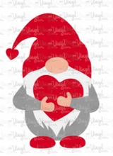 Load image into Gallery viewer, Sticker | 39O | Gnome holding Heart | Waterproof Vinyl Sticker | White | Clear | Permanent | Removable | Window Cling | Glitter | Holographic