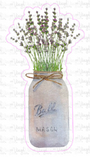 Load image into Gallery viewer, Sticker | 37C | Lavender in a Vase | Waterproof Vinyl Sticker | White | Clear | Permanent | Removable | Window Cling | Glitter | Holographic