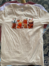 Load image into Gallery viewer, Fall coffee drinks t shirt