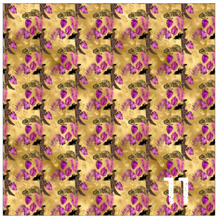 Load image into Gallery viewer, Printed Adhesive Vinyl PURPLE + GOLD Leopard Patterns